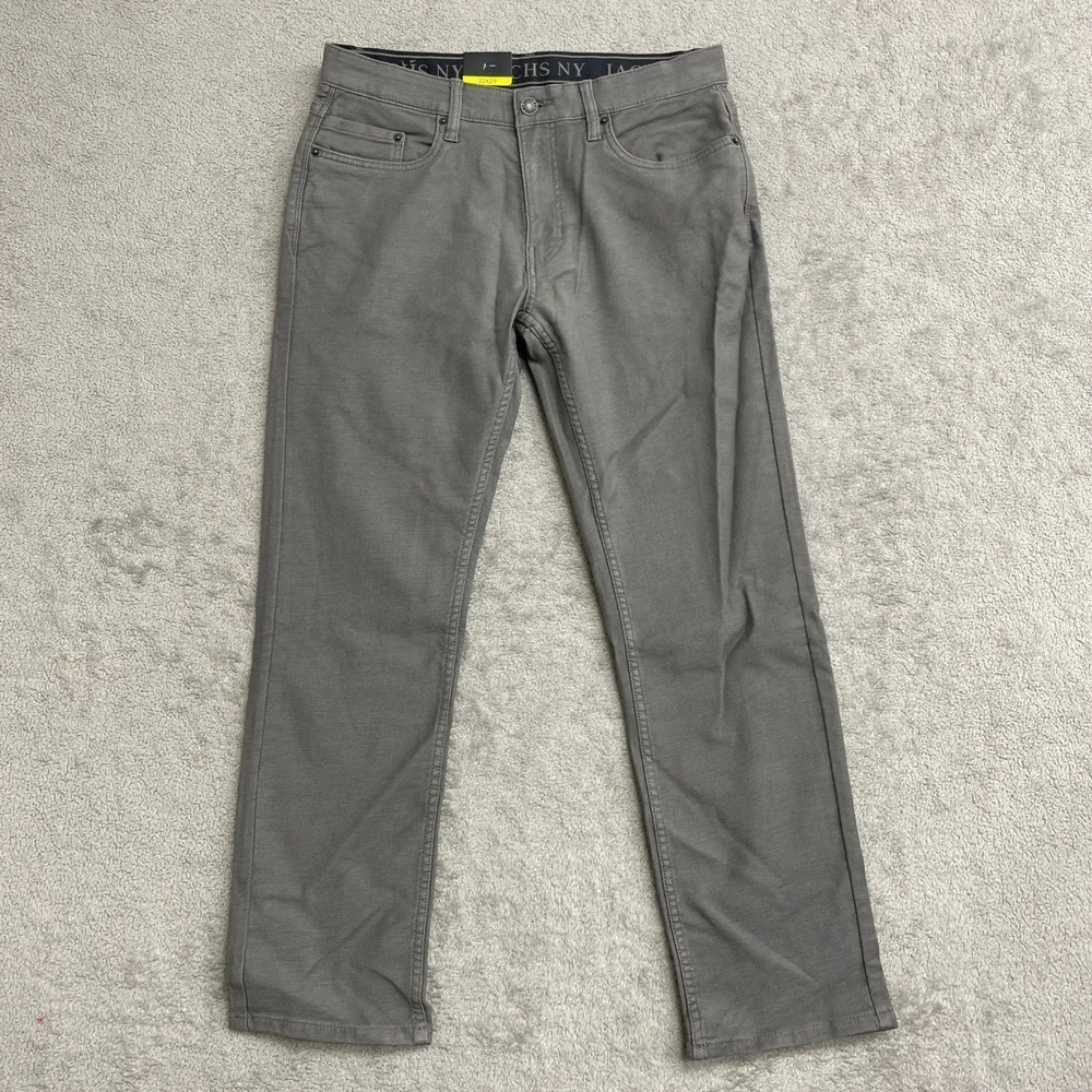 NEW Jachs New York Men's 32x29 Gray 5 Pocket Stretch Fabric Flex Waistband Pants